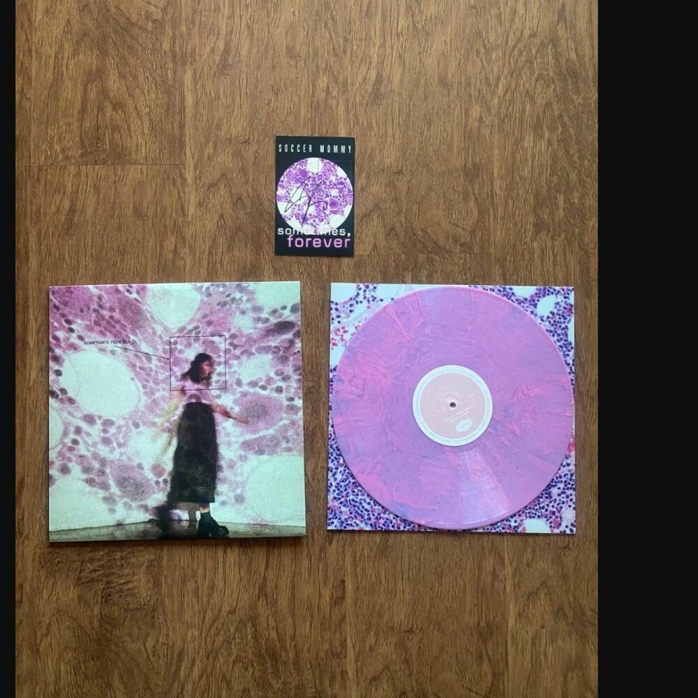 Soccer Mommy - Sometimes, Forever - Pink Splatter Vinyl with Signed Card LTD